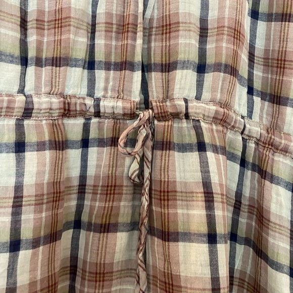 Vintage America tunic top,size 2X. Plaid &embroidery. Long sleeves. Button down. - Picture 7 of 8